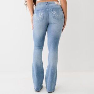 NEW! True Religion Women's 32 Becca Crystal Bootcut Jean NWT $179